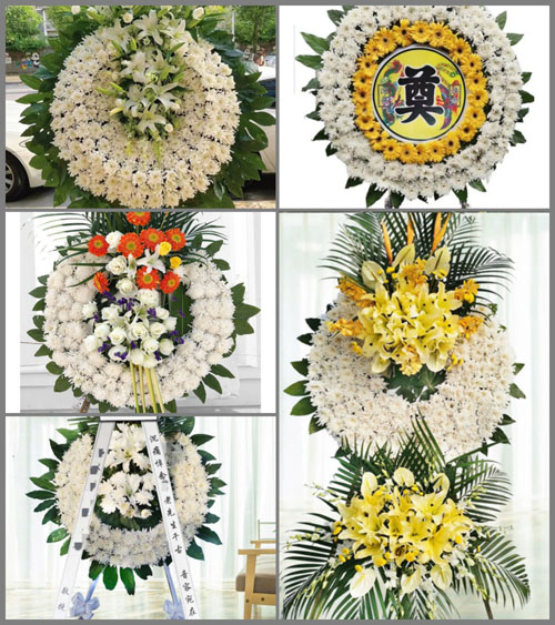 河南南阳镇平县侯集镇向寨村花圈速递